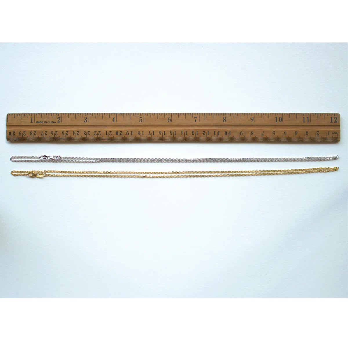 สร้อยคอทองคำแท้18k ทองคำขาว18k (75% gold) ผู้ชาย 2mm ยาว 24นิ้ว GN750-10