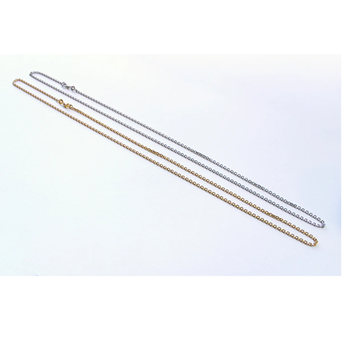 สร้อยคอทองคำแท้18k ทองคำขาว18k (75% gold) ผู้ชาย 2mm ยาว 24นิ้ว GN750-10