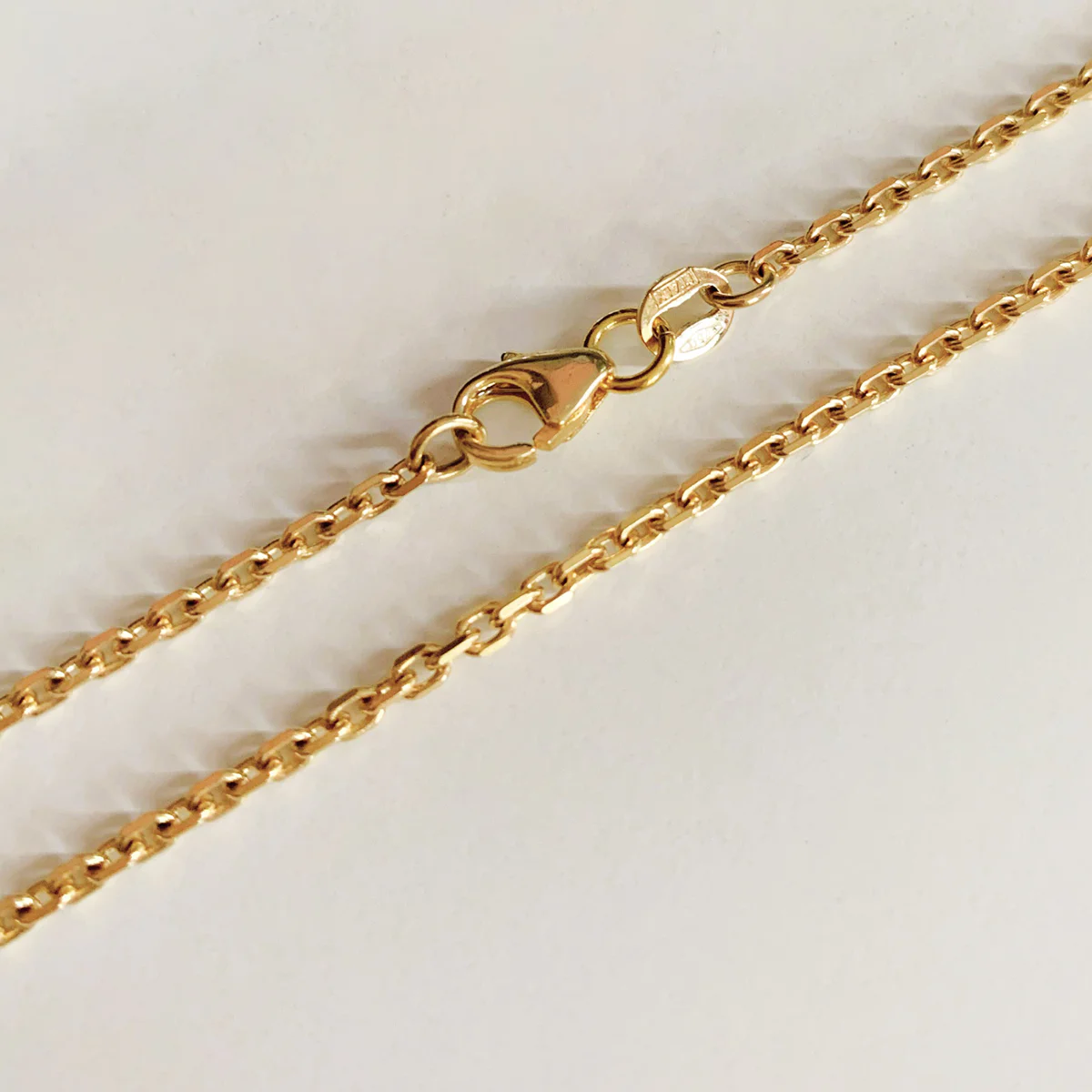 สร้อยคอทองคำแท้18k ทองคำขาว18k (75% gold) ผู้ชาย 2mm ยาว 24นิ้ว GN750-10