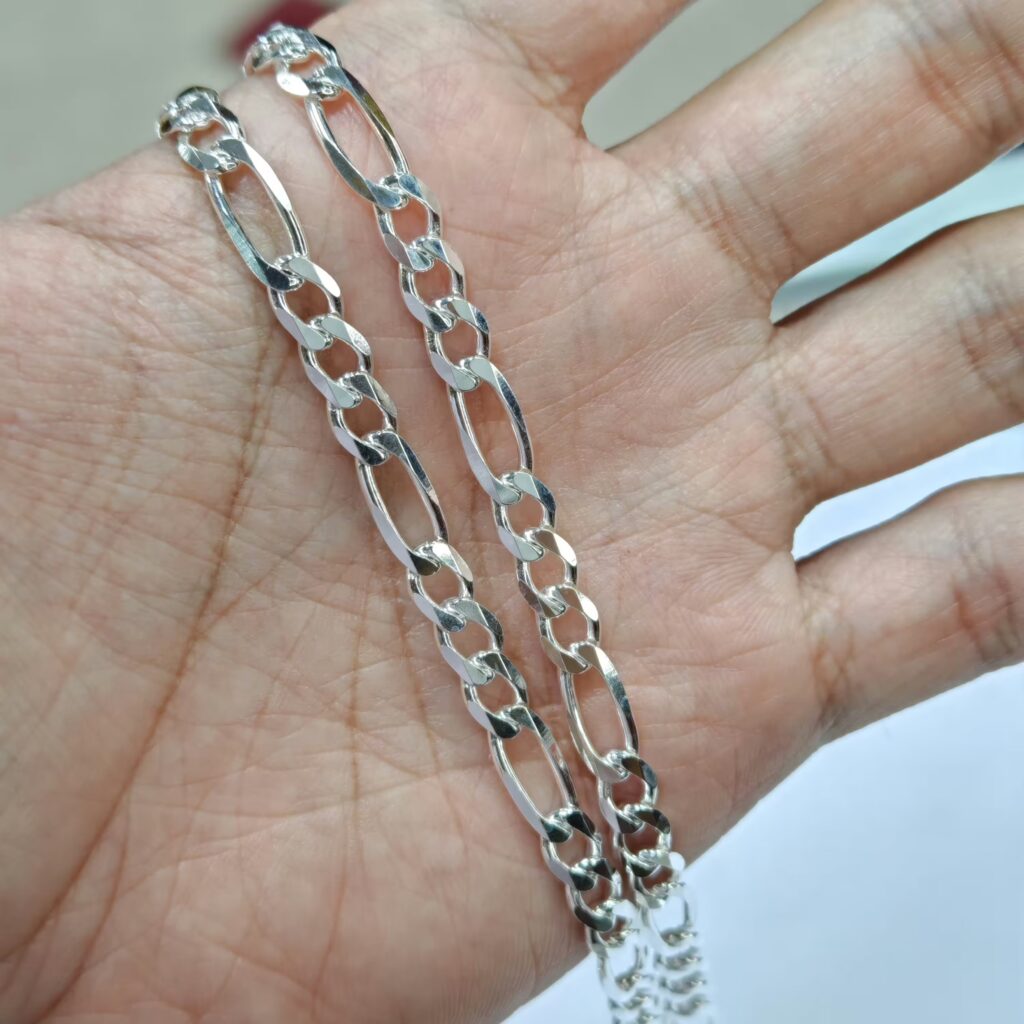 สร้อยคอเงินแท้ ลายฟิกาโร่ อิตาลี 5.5มิล 24นิ้ว 23.7กรัม